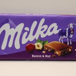Milka Raisin & Hazelnut Milk Chocolate Bar